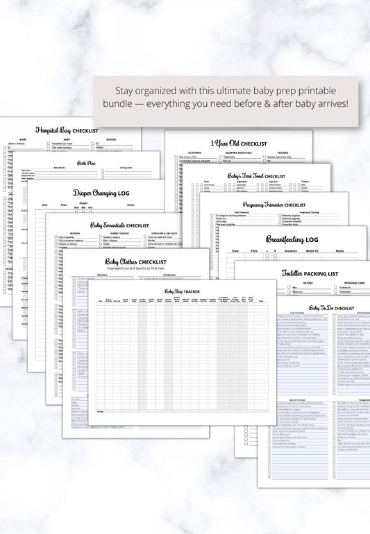 Baby Planner Printables PDF Bundle