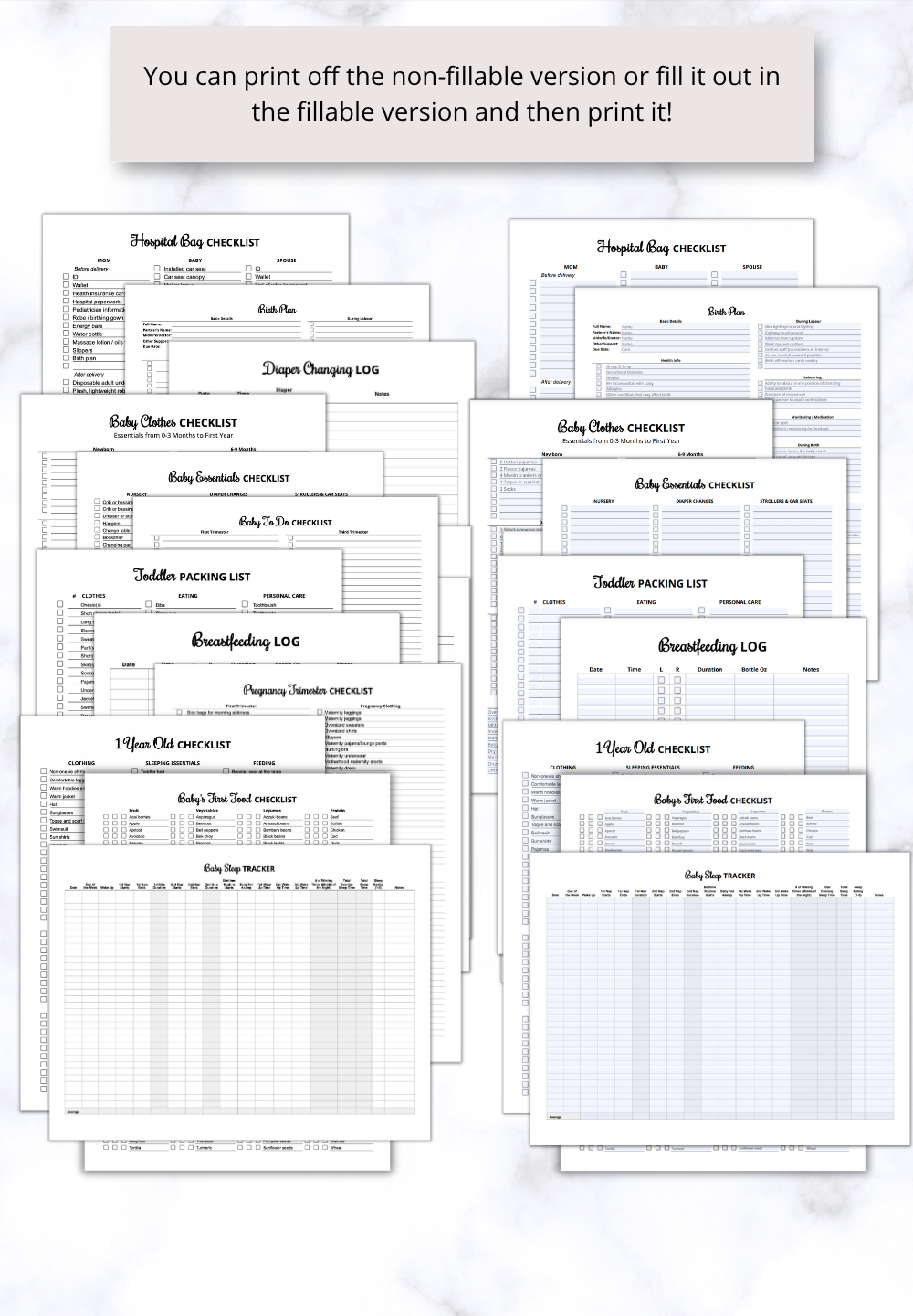 Baby Planner Printables PDF Bundle
