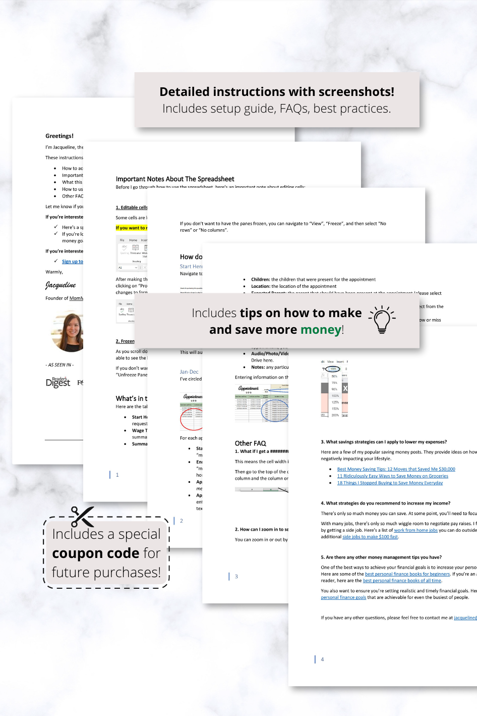 Appointment Log with Monthly and Annual Summaries Google Sheets Spreadsheet