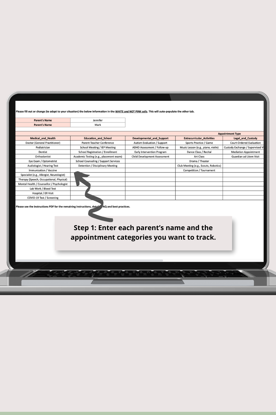 Simple Appointment Log Google Sheets Spreadsheet